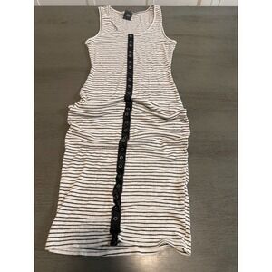 black white ribbed MAYPINK fitted sleeveless dress size medium